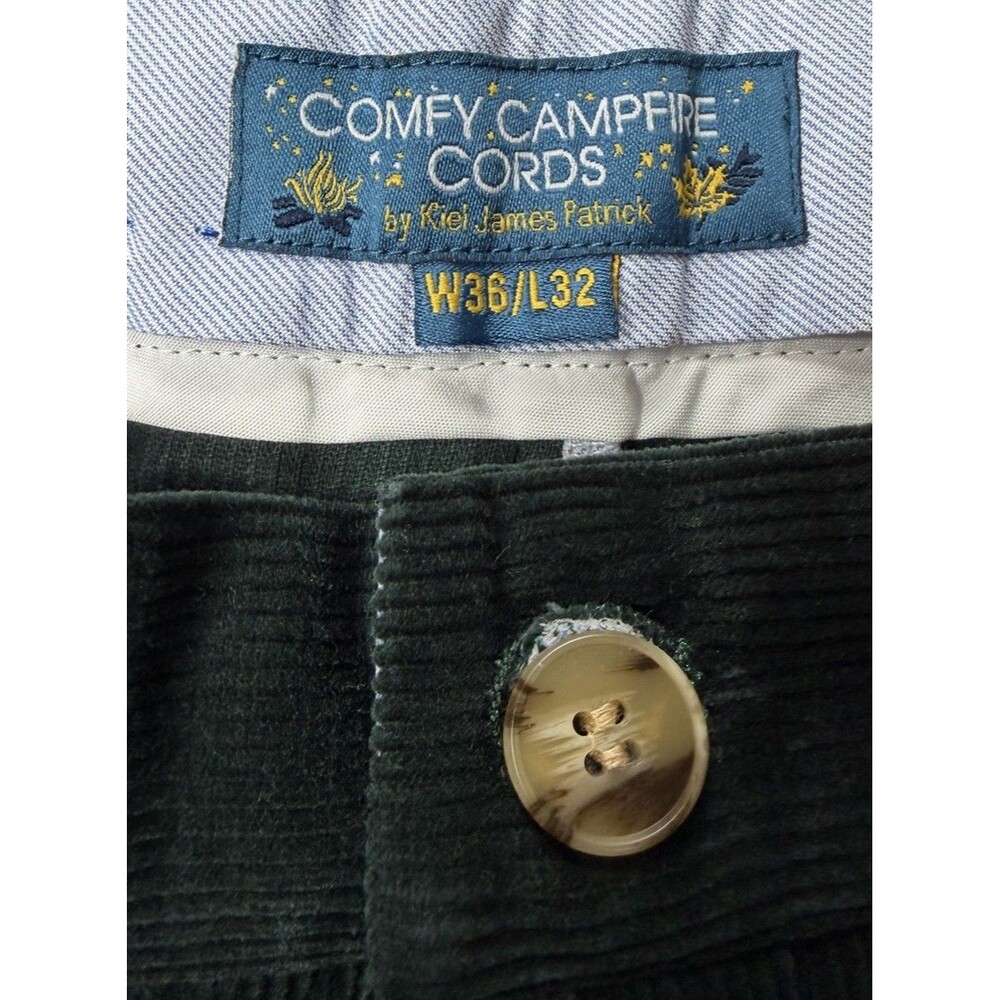 Kiel James Patrick Comfy Campfire Corduroy Pants Green Men’s 36x32 - Picture 2 of 6